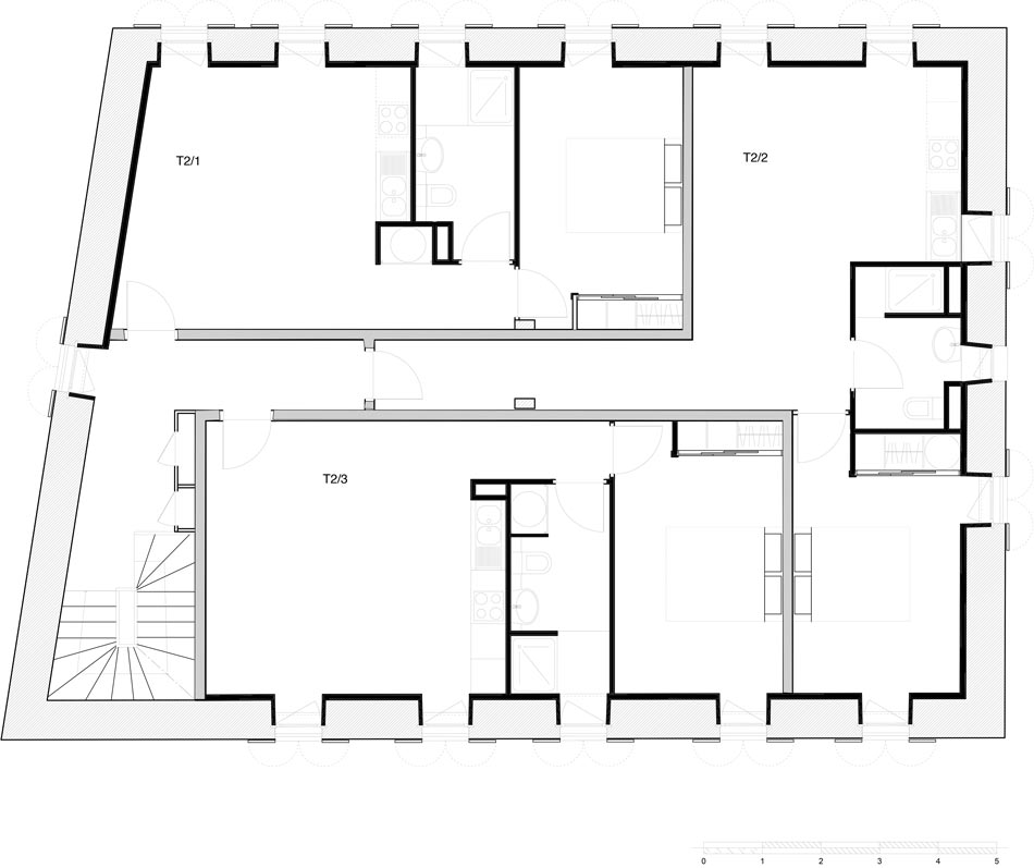 Plan couvent de Frons rehabilitation architecture