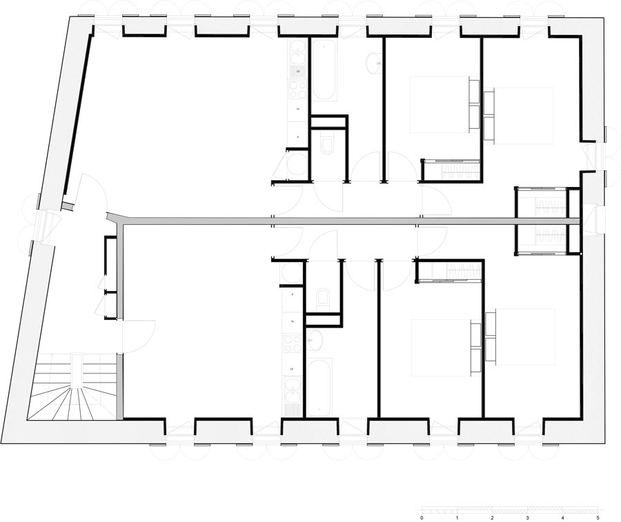Plan couvent de Frons rehabilitation architecture