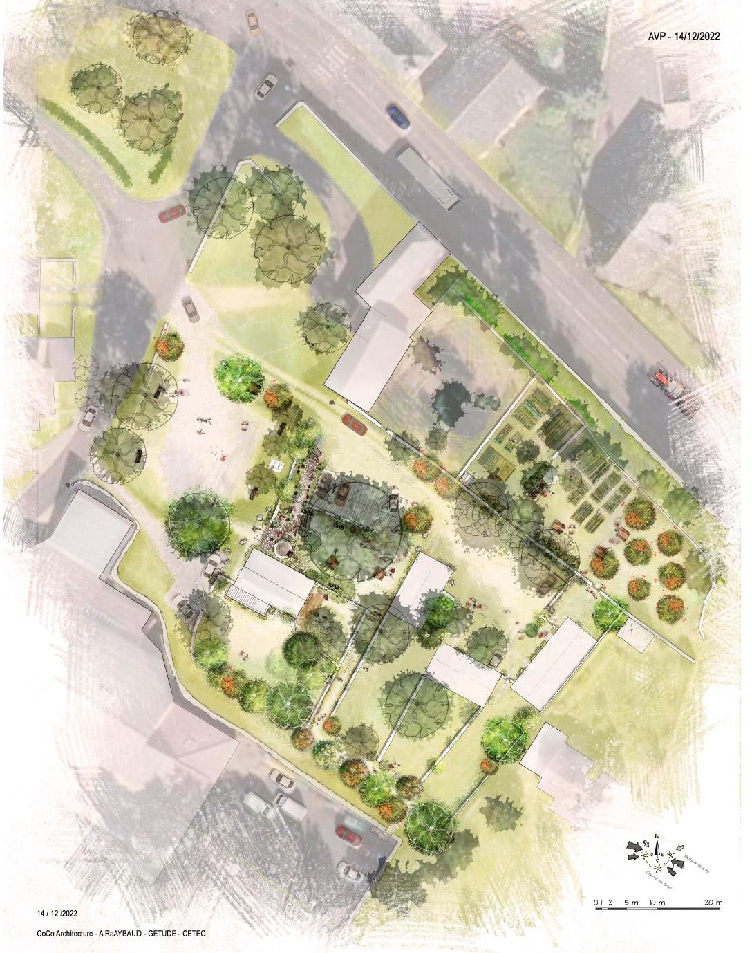 Plan de l’Îlot Paul Faure - CoCo Architecture - Alexandra Raybaud Paysagiste
